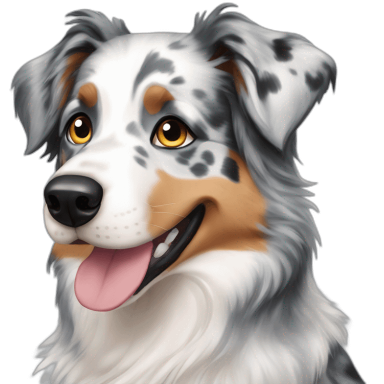 dog australian shepard blue merle emoji