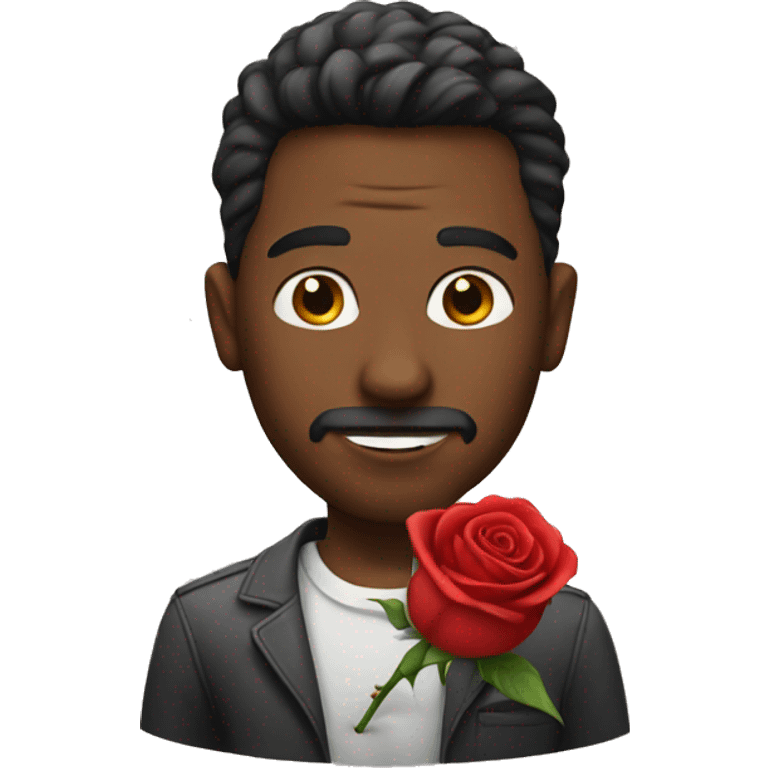 Man with a rose emoji