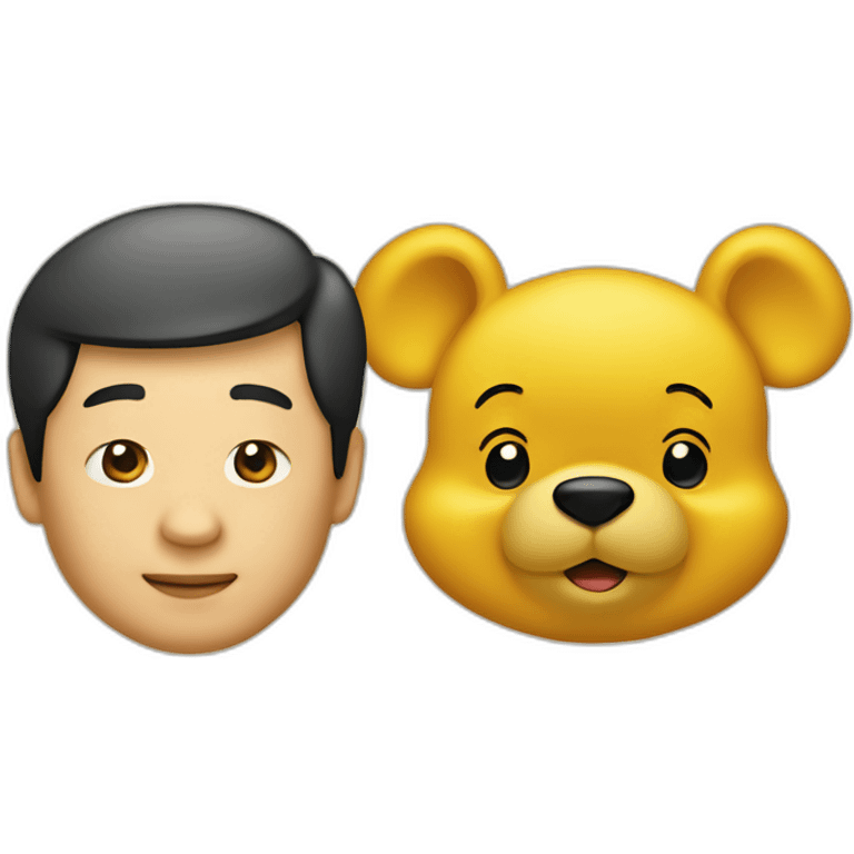 xi jinping and Winnie the Pooh emoji