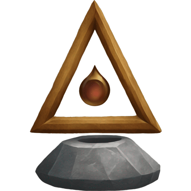 create an emoji that refers to the philosopher's stone, the symbol of alchemy.  The symbol consists of a larger circle that circumscribes a triangle which contains a square inside it. emoji