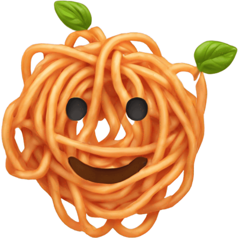 Spaghetti hoop peach emoji