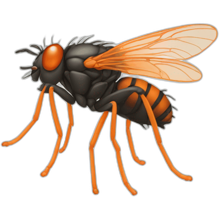 fly orange foot emoji