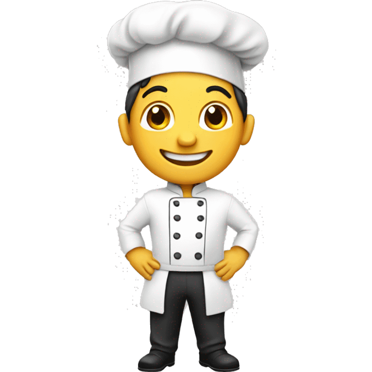 happy boy in chef costume emoji