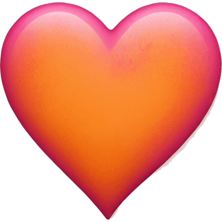 Pink orange grunge heart  emoji