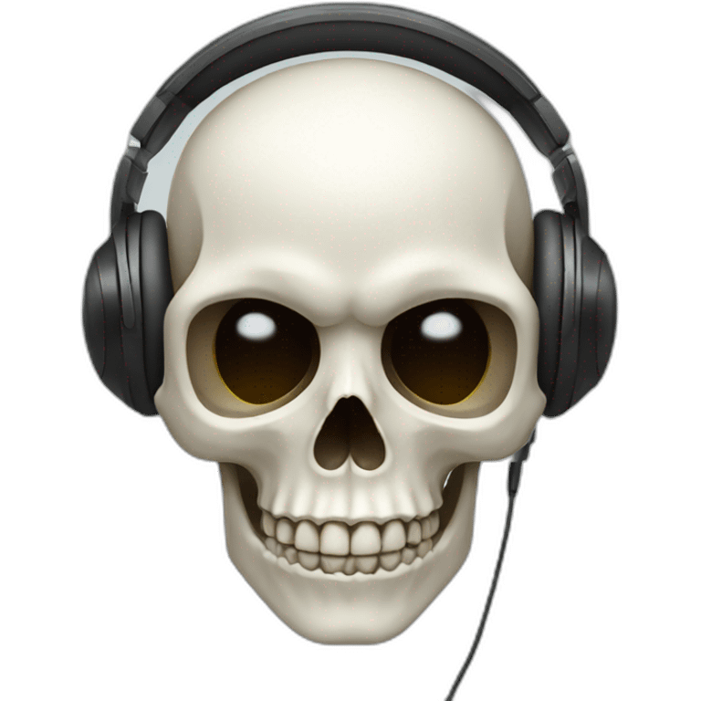 skull with headphones  emoji