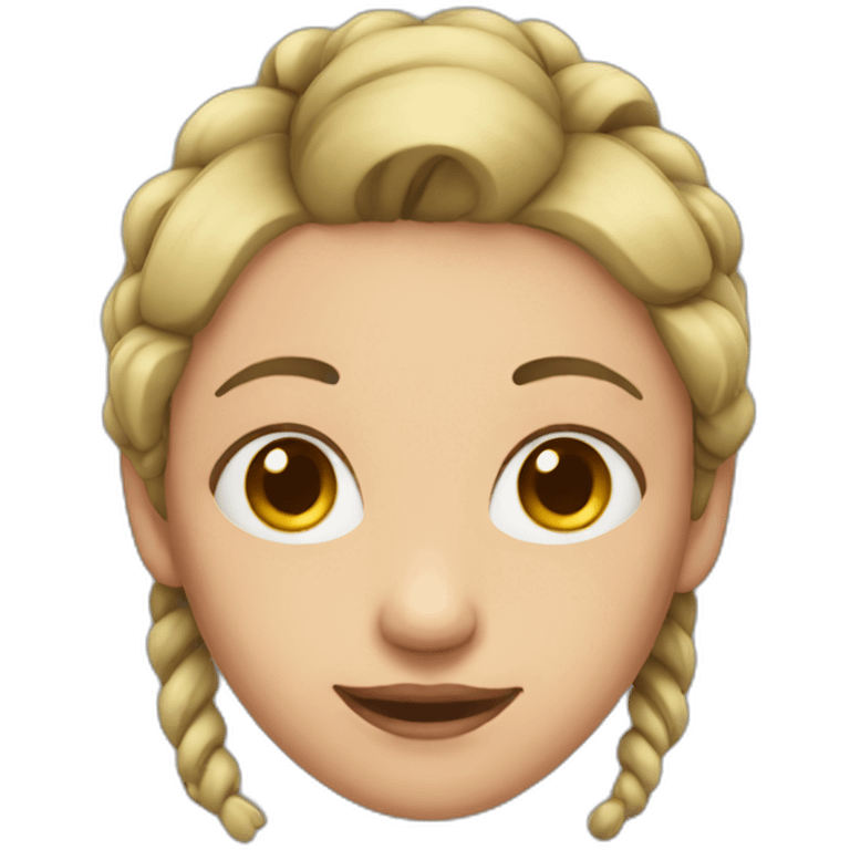 Woman with pigtails emoji