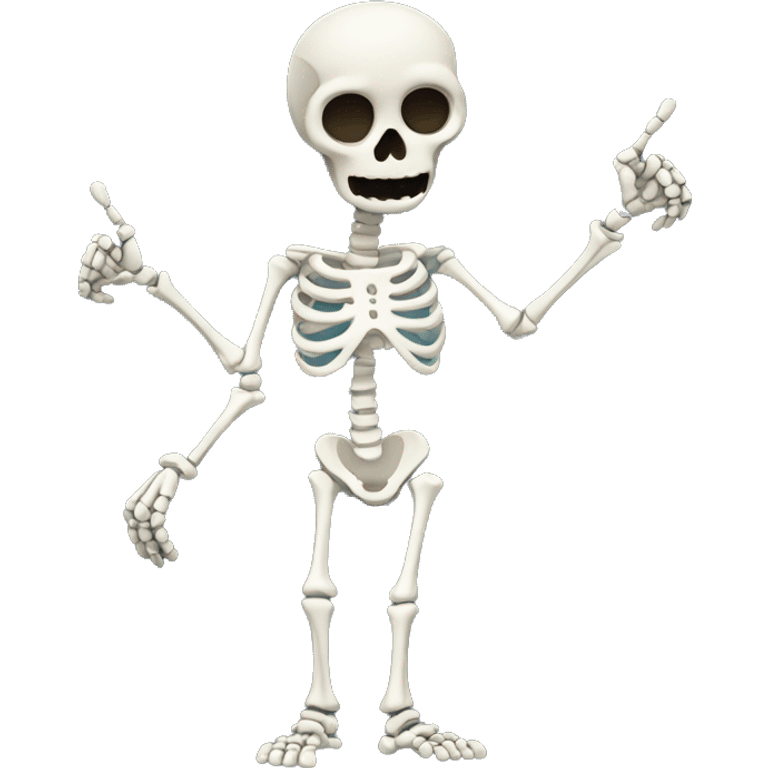 cartoon skeleton pointing emoji