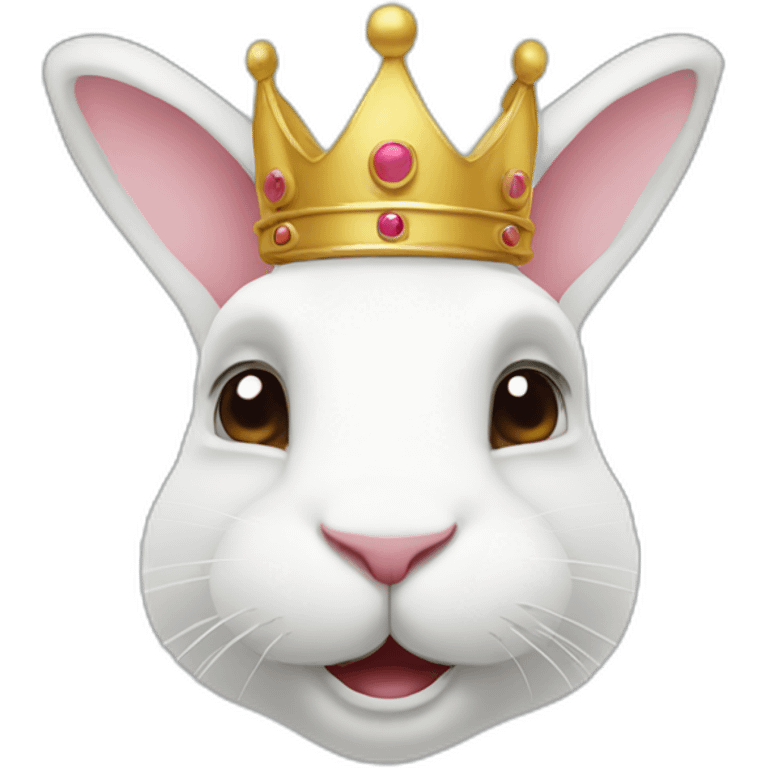 Rabbit face with crown emoji