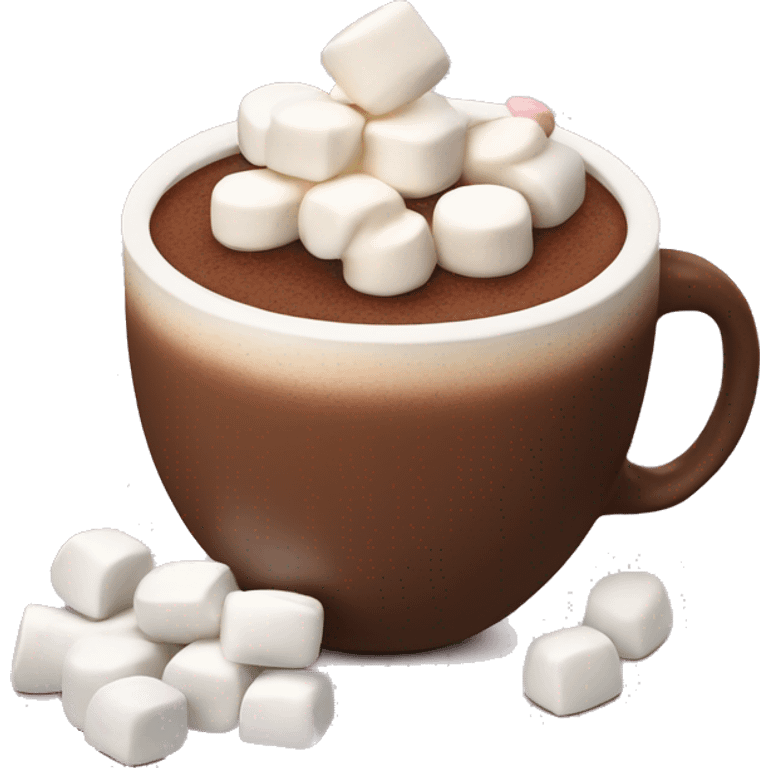 Hot chocolate with marshmallows  emoji