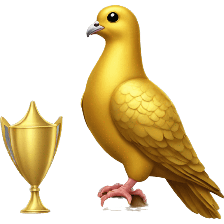 golden pigeon trophy emoji