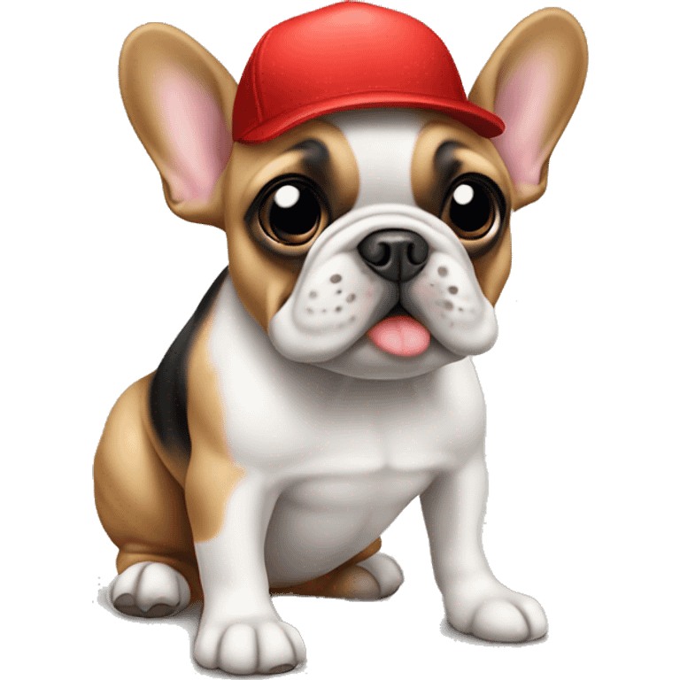 Frenchie in trucker hat emoji