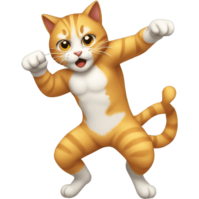 a cat fighting emoji