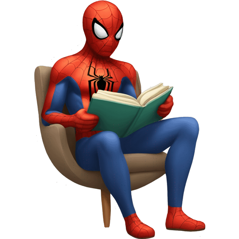 Spiderman reading a book  emoji