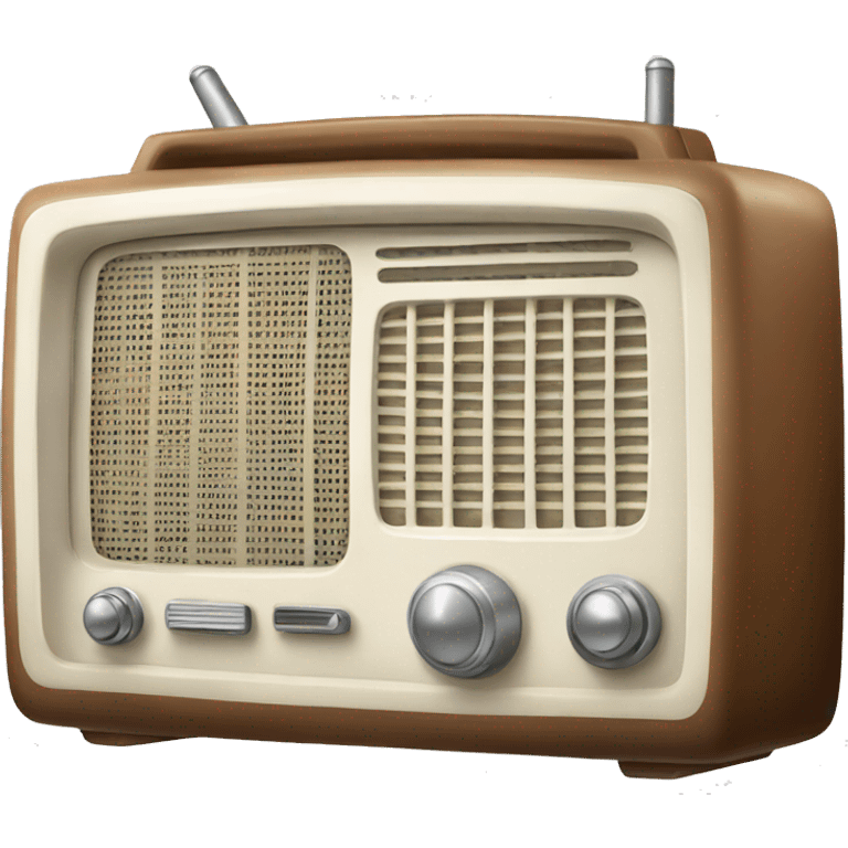 white vintage radio receiver emoji