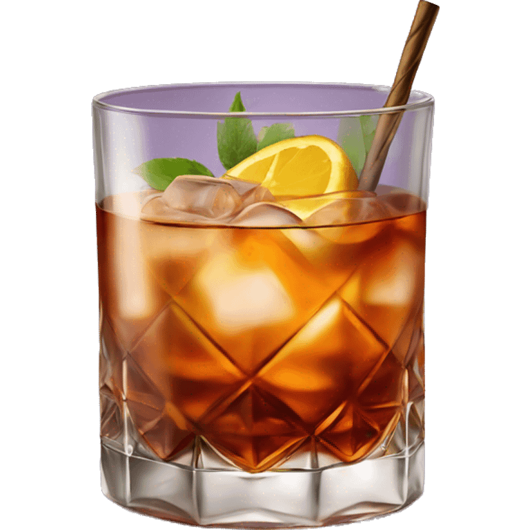 Old Fashioned cocktail in a beautiful glass emoji