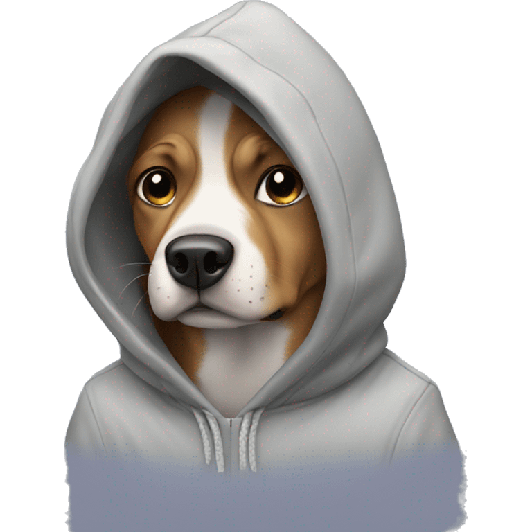 Dog with hoodie emoji