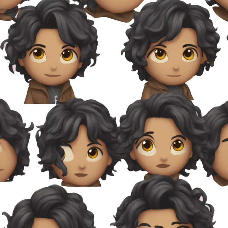 Joven cabello corto emoji