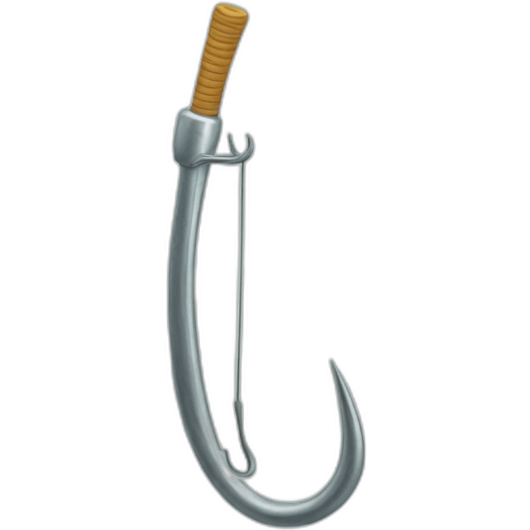 fishing hook with long line  emoji