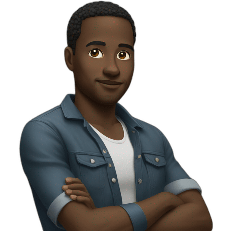 Black African tech bro emoji