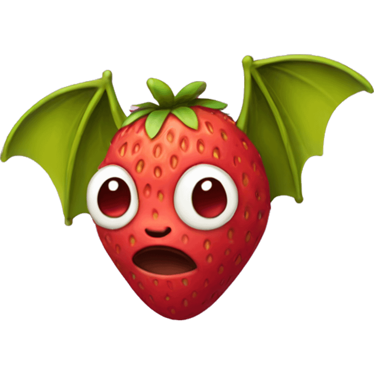 Strawberry bat emoji