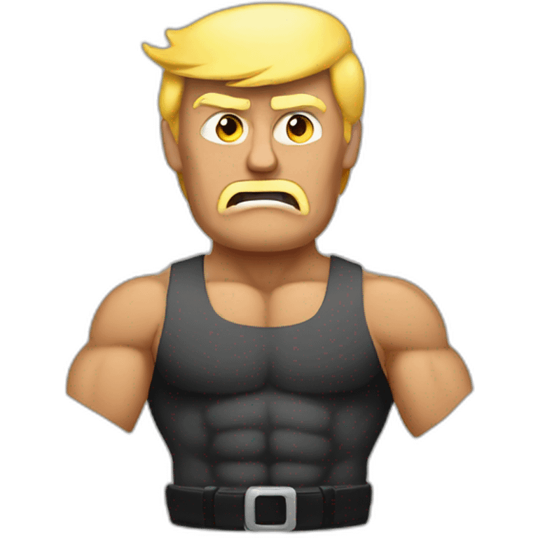 trump muscular emoji