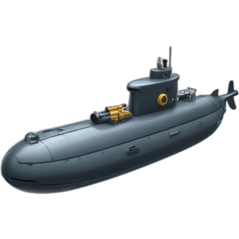 A tourist submarine with gun emoji