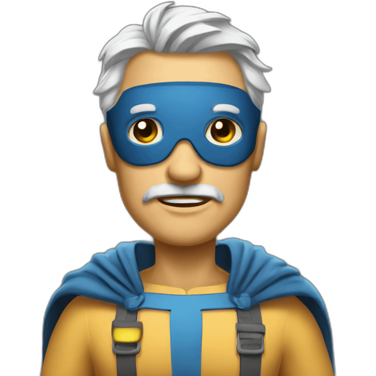 shabby man super hero emoji