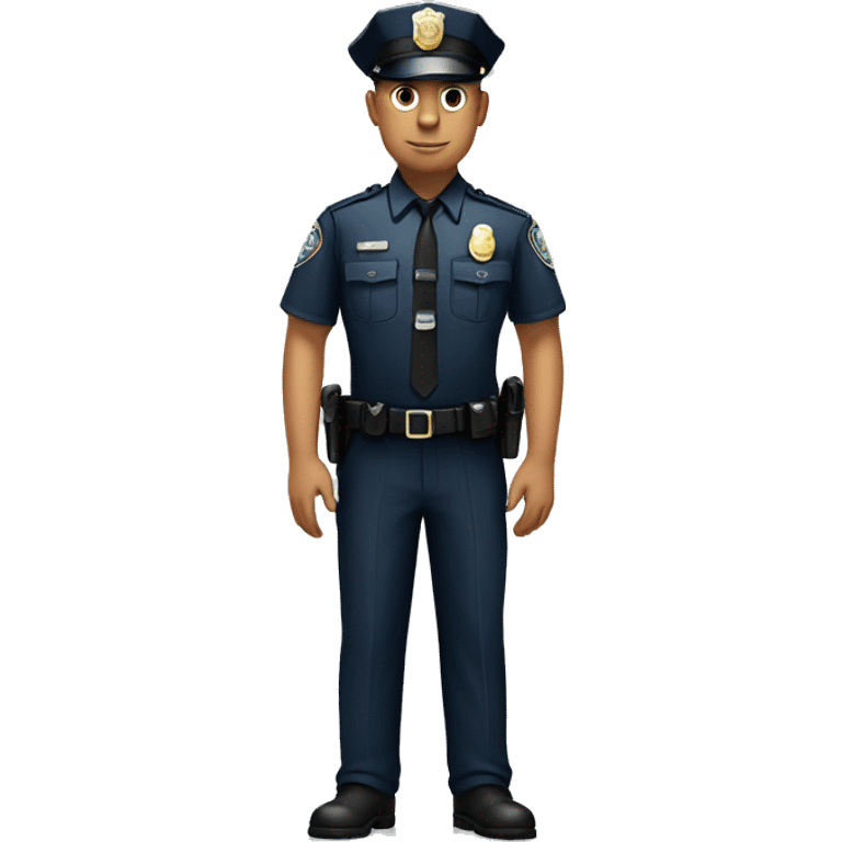 A full-length police officer stands facing forward. emoji