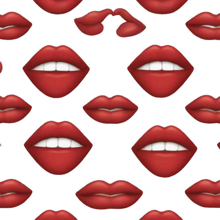 lips with an red lipstick emoji