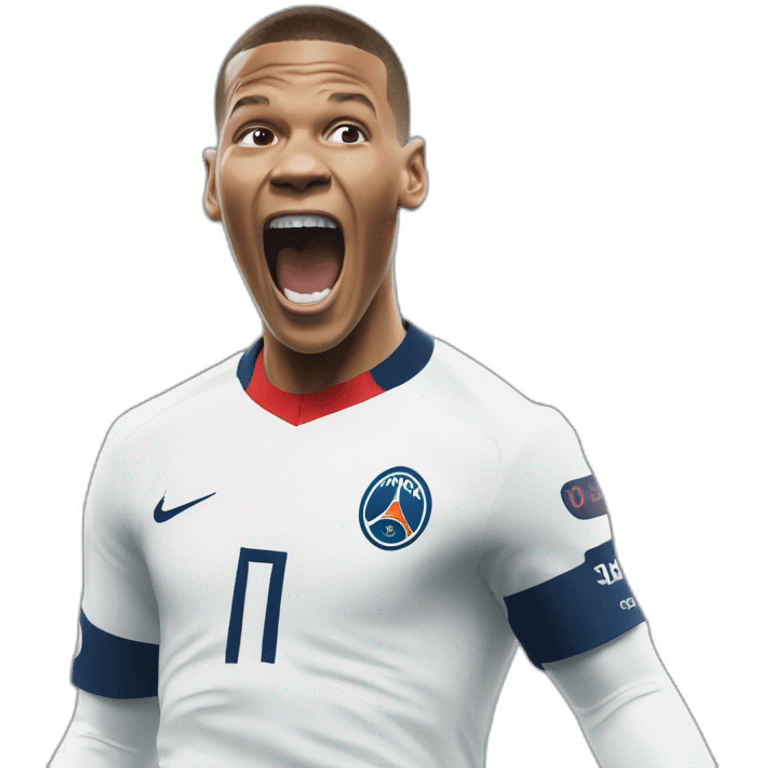 Kylian Mbappé celebrating goal emoji