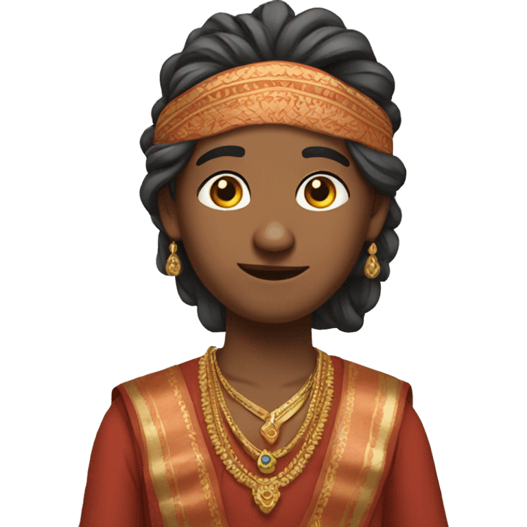 Indian in Indian traditional clothes emoji