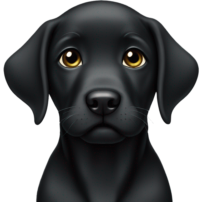 Black Labrador puppy  emoji