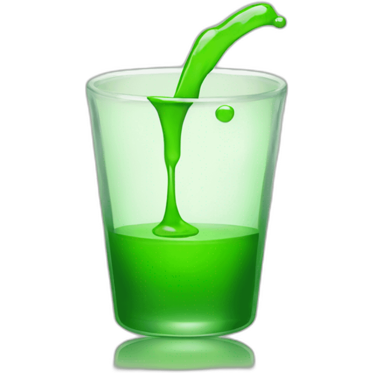 small shotglass with green liquid simple emoji