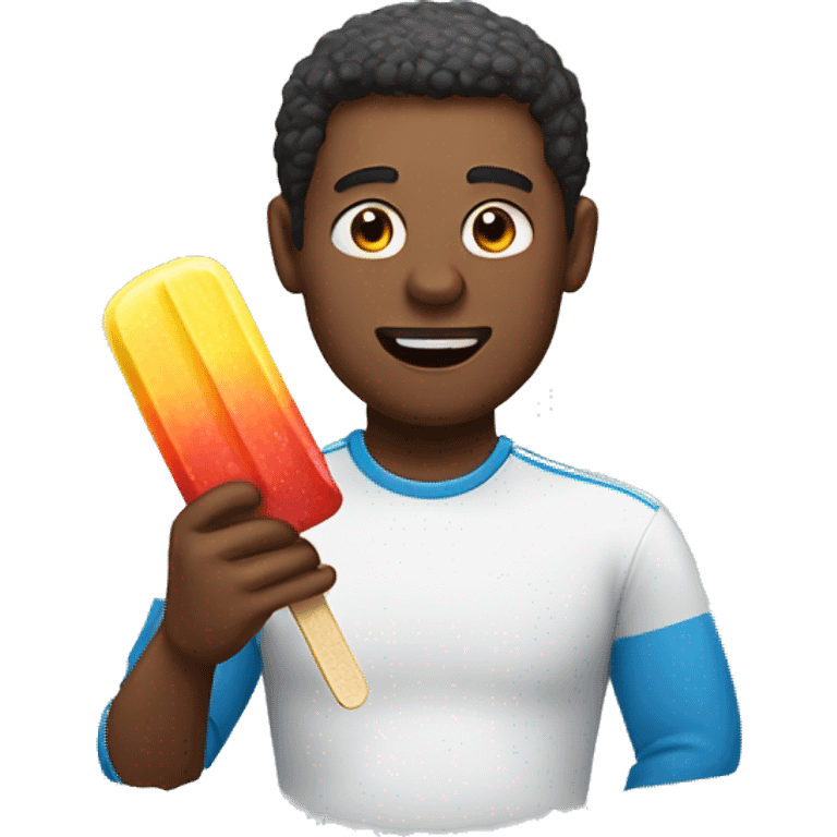 man eating popsicle  emoji