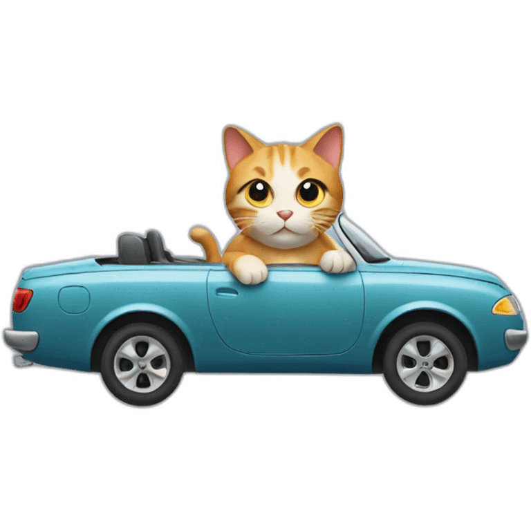 cat in a car emoji