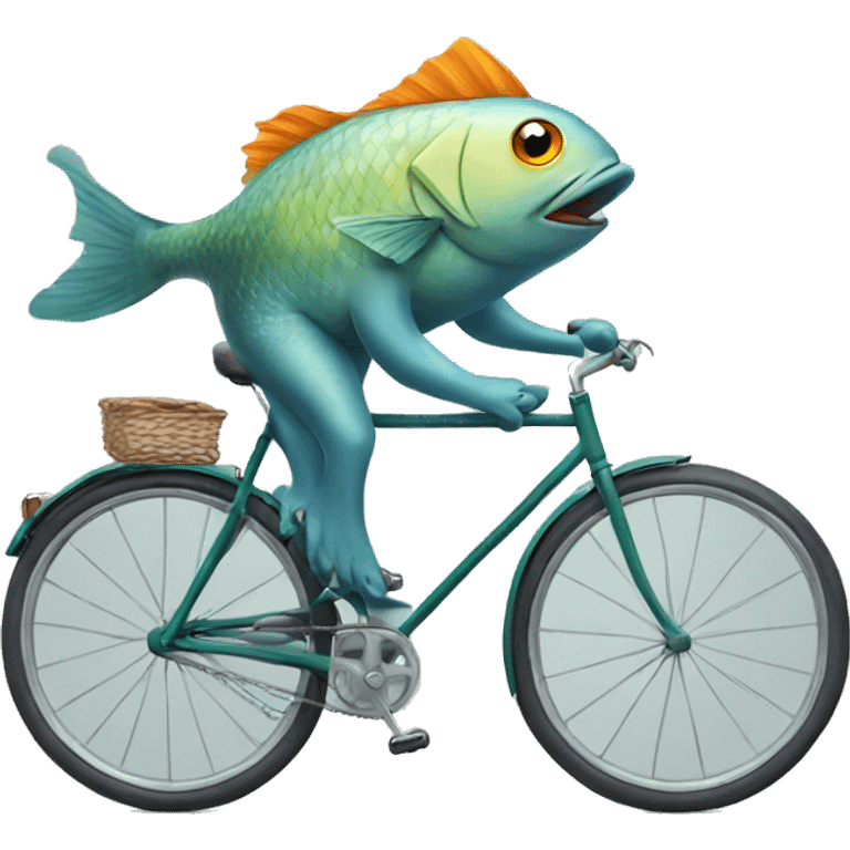 a fish riding a bicycle emoji