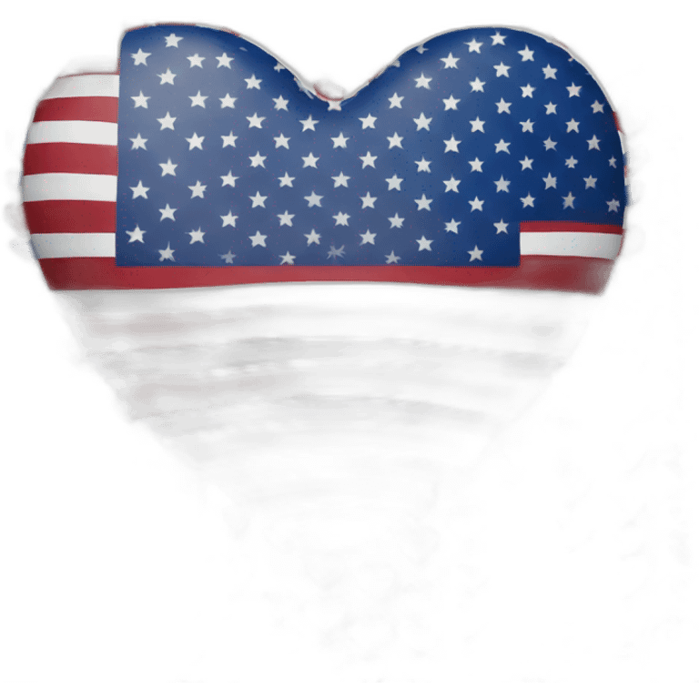 Heart-shaped usa flag emoji