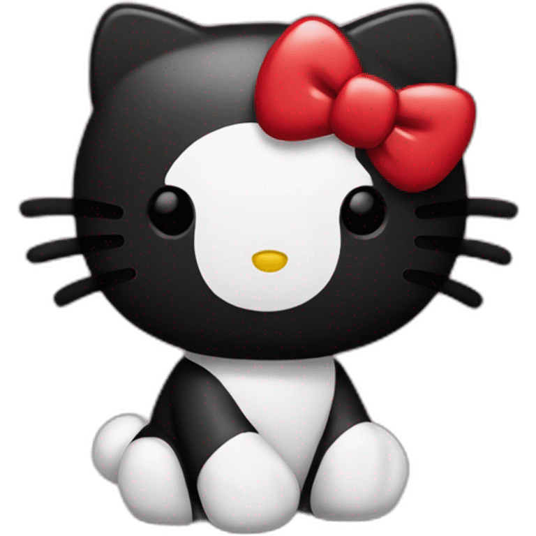 hello kitty black and red emoji