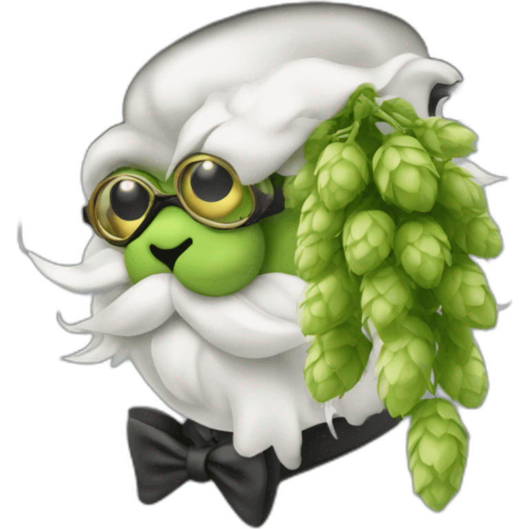 Hops with monocle and top hat  emoji