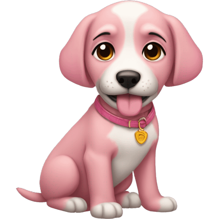 Perro rosa emoji