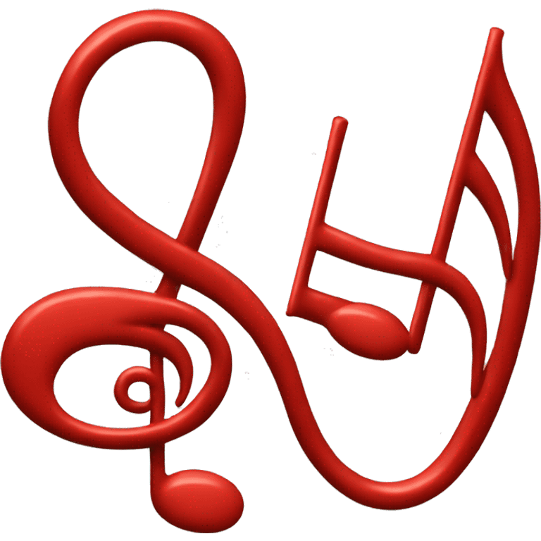 red musical note emoji