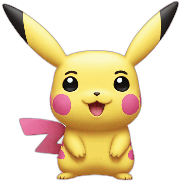 Pink pikachu emoji