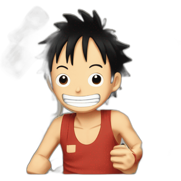 Luffy qui boit une biere emoji