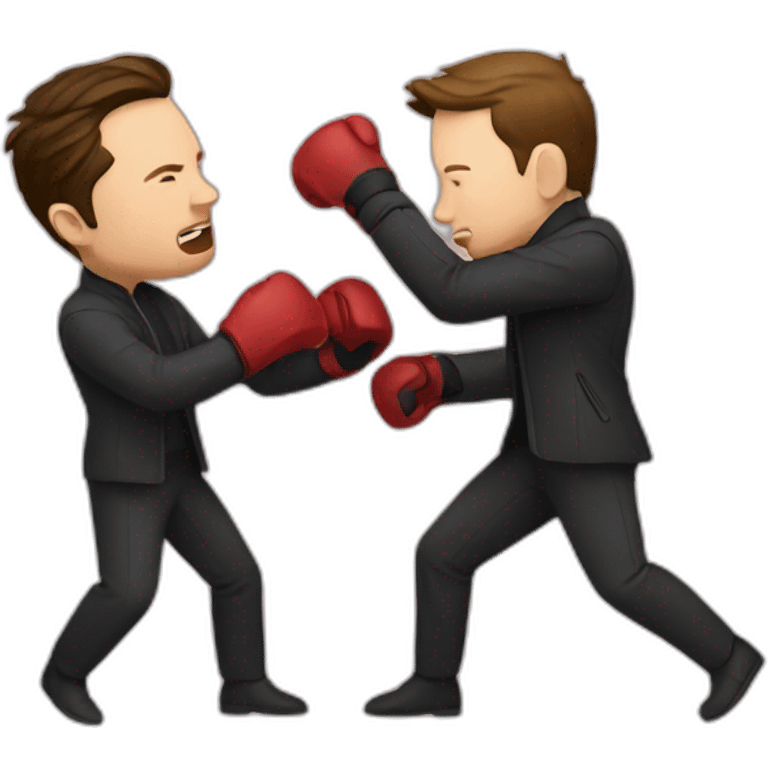 elon fighting with musk emoji