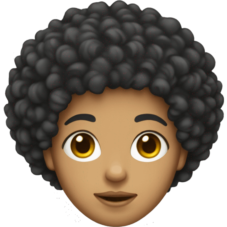 lightskin with curly afro emoji