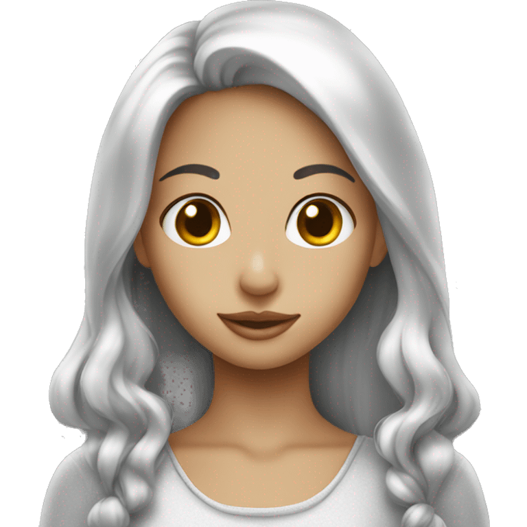 pretty silver girl 30 x 30 px emoji