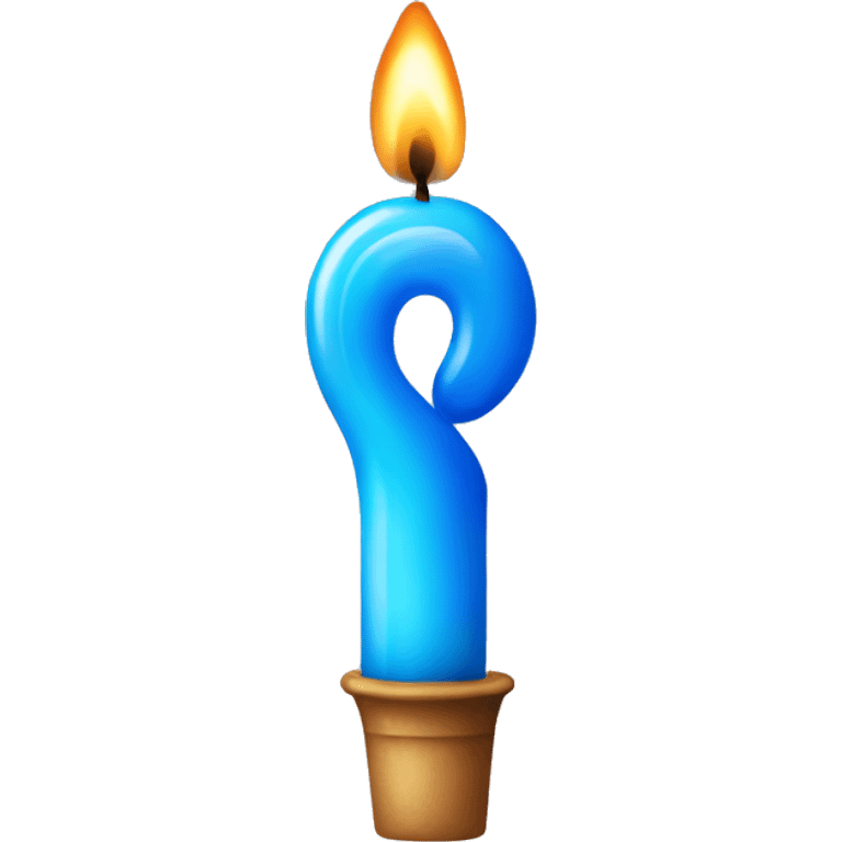 Blue candle emoji