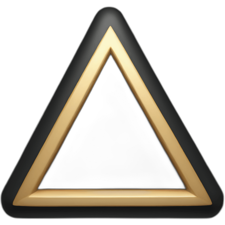 3D black triangle emoji