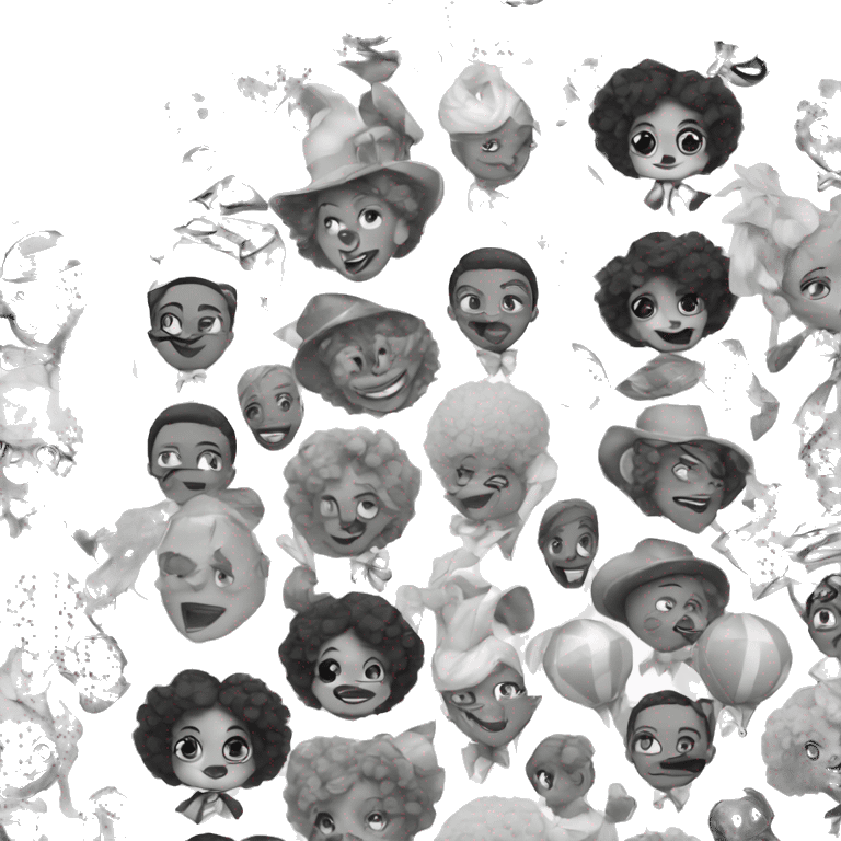 Circus black and white  emoji