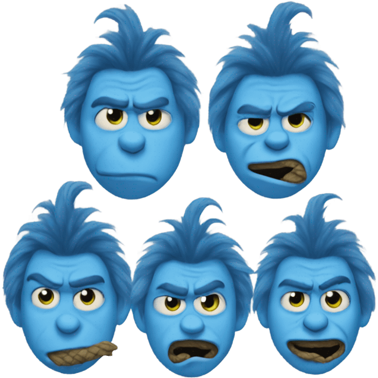 Blue grinch emoji